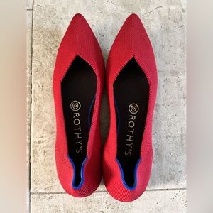 Rothy’s The Pointed Flat Chili Red